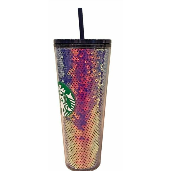 Starbucks 2020 Holiday Purple Sequins Cold Cup Wit - Picture 3 of 5